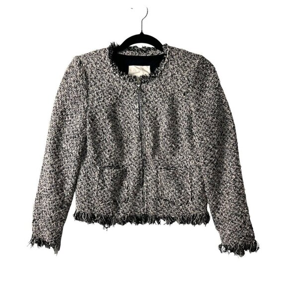 Rebecca Taylor Fringe Tweed Classic Blazer Jacket‎ women’s size 6 $475 - Picture 1 of 10
